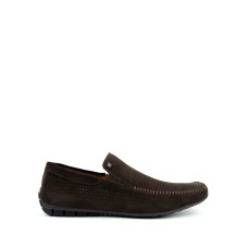 Мокасины Мужские Alexandro 30312 40 Коричневые Замшевые с Перфорацией