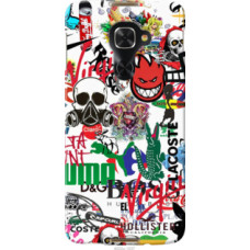 Чехол на Alcatel Idol 4 Pro Many different logos (4022u-1537)