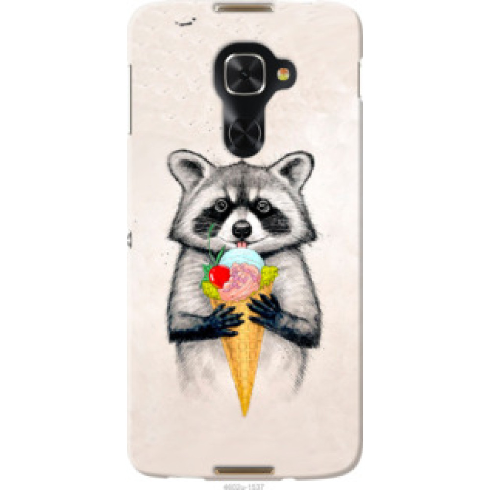 Чехол на Alcatel Idol 4 Pro Енотик с мороженым (4602u-1537)