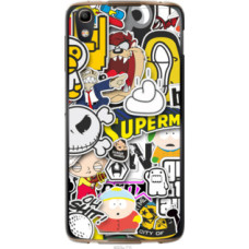 Чехол на Alcatel idol 4 Popular logos (4023u-711)