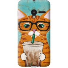 Чехол на Alcatel One Touch Pixi 3 4.5 Зеленоглазый кот в очках (4054u-408)