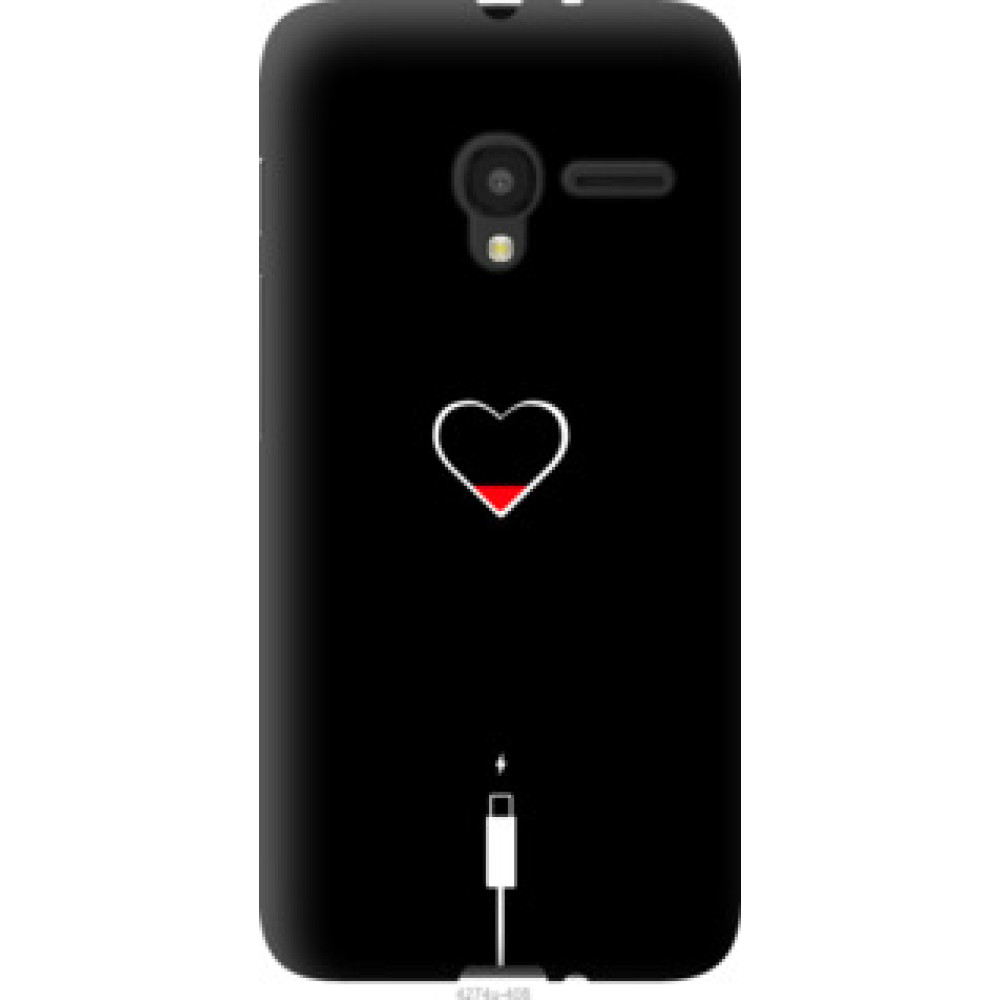 Чехол на Alcatel One Touch Pixi 3 4.5 Подзарядка сердца (4274u-408)