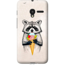 Чехол на Alcatel One Touch Pixi 3 4.5 Енотик с мороженым (4602u-408)