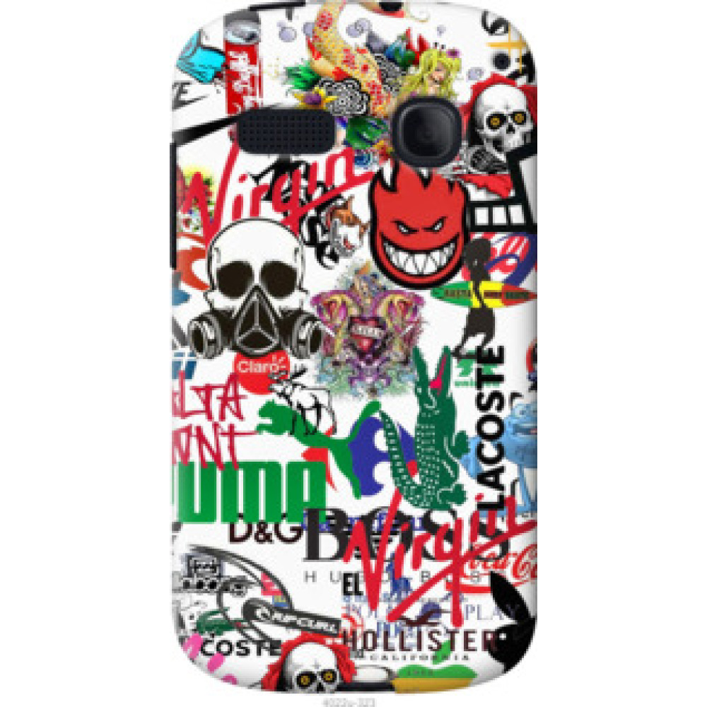 Чехол на Alcatel One Touch Pop C3 4033D Many different logos (4022u-323)