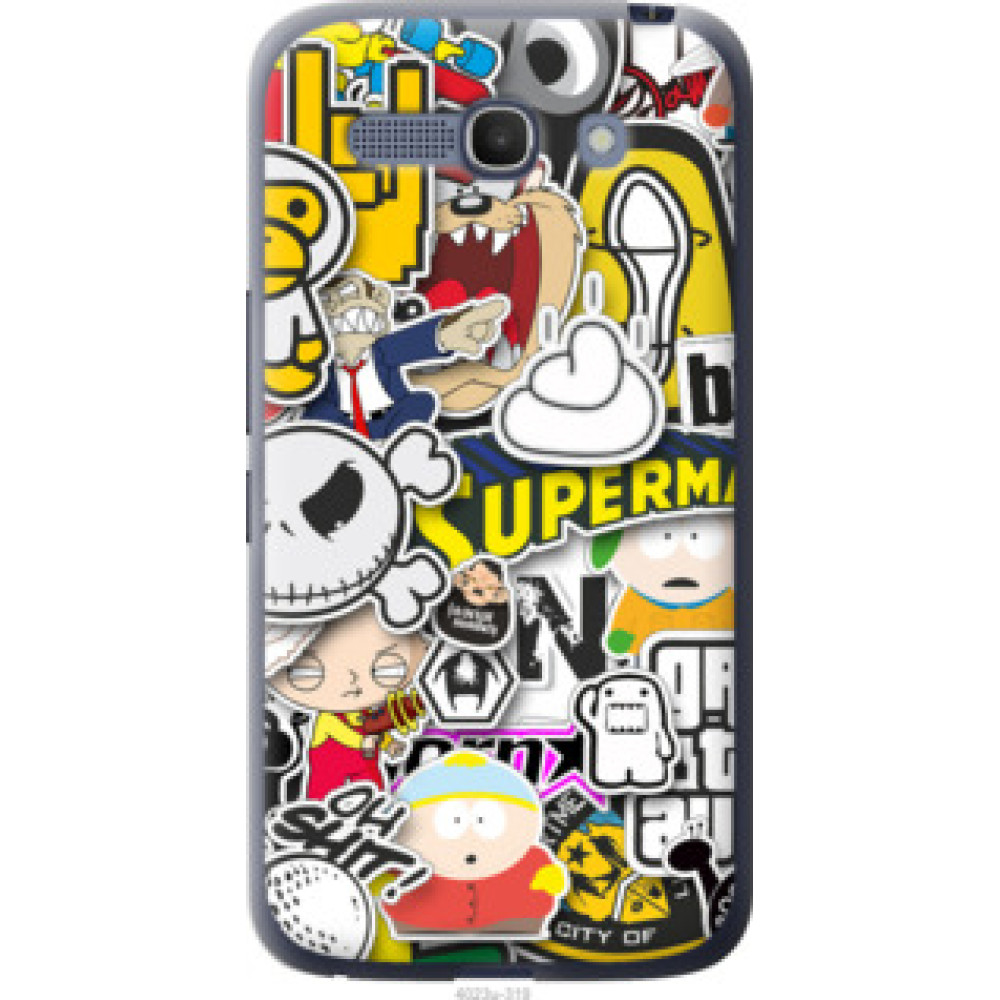 Чехол на Alcatel One Touch POP C9 Popular logos (4023u-319)