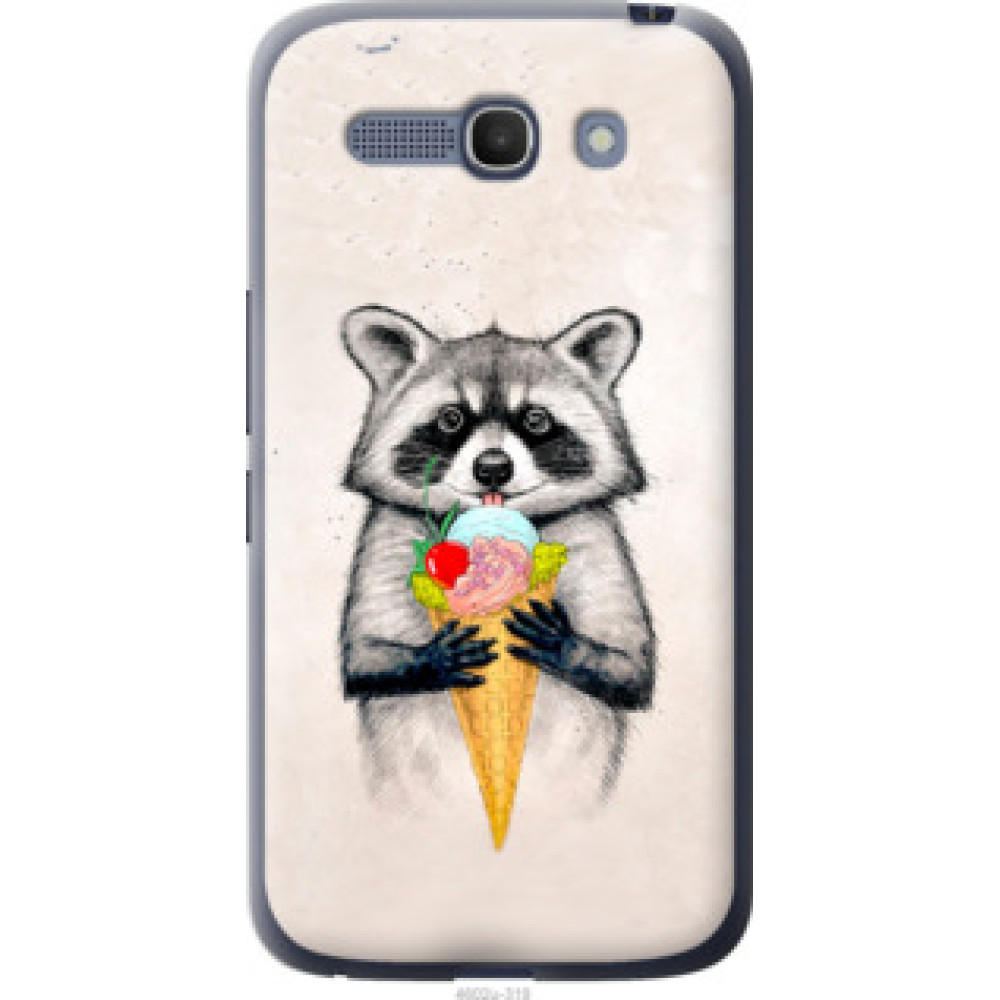 Чехол на Alcatel One Touch POP C9 Енотик с мороженым (4602u-319)