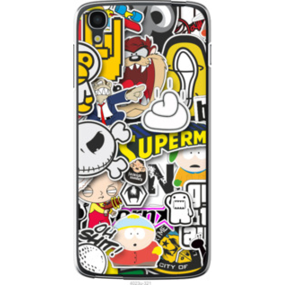 Чохол на Alcatel One Touch Idol 3 5.5 Popular logos (4023u-321)