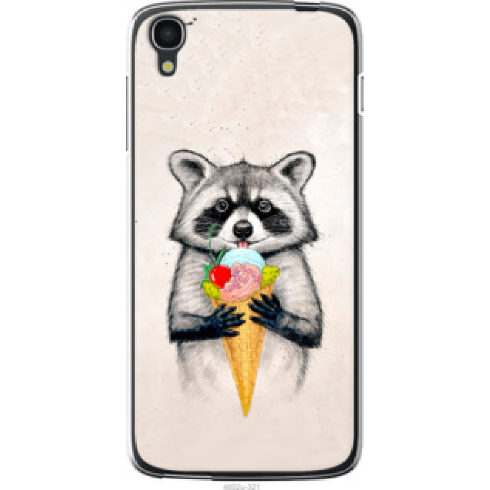 Чехол на Alcatel One Touch Idol 3 5.5 Енотик с мороженым (4602u-321)
