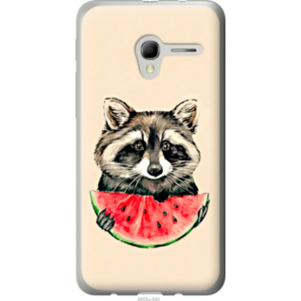 Чехол на Alcatel One Touch Pop 3 5.0 Енотик с арбузом (4605u-940)