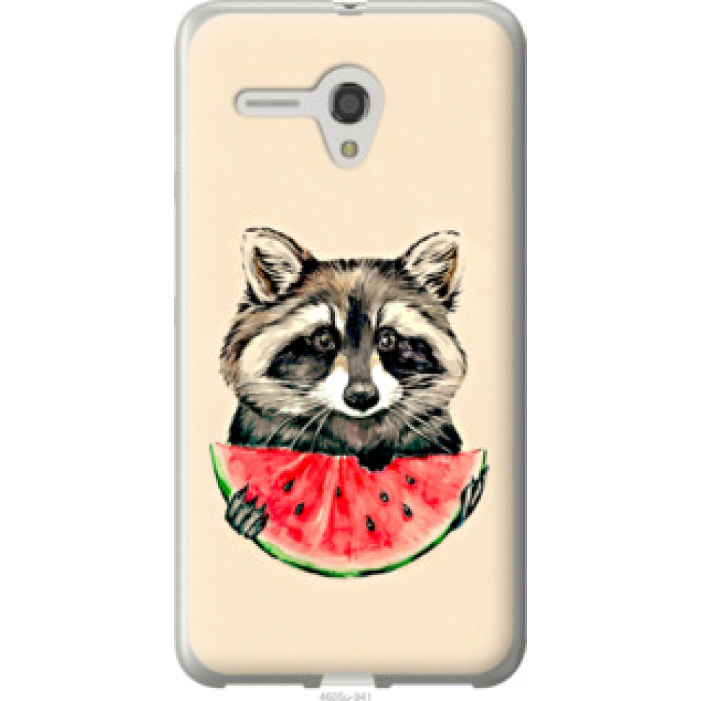 Чехол на Alcatel One Touch Pop 3 5.5 Енотик с арбузом (4605u-941)