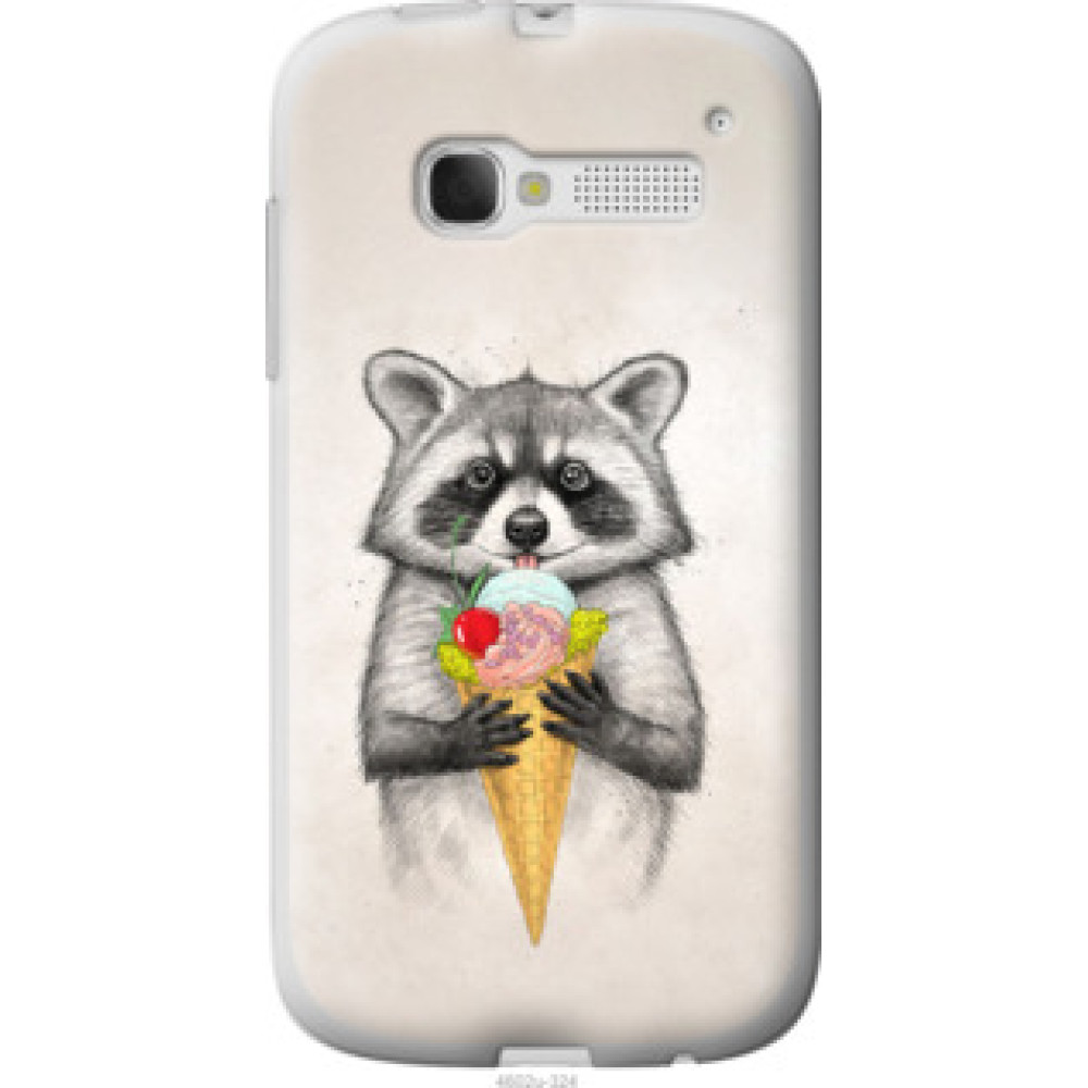 Чехол на Alcatel One Touch Pop C5 5036D Енотик с мороженым (4602u-324)