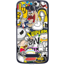 Чехол на Alcatel One Touch Pop C7 7041D Popular logos (4023u-267)