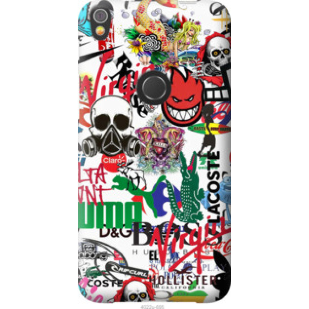 Чохол на Alcatel Shine Lite Many different logos (4022u-695)