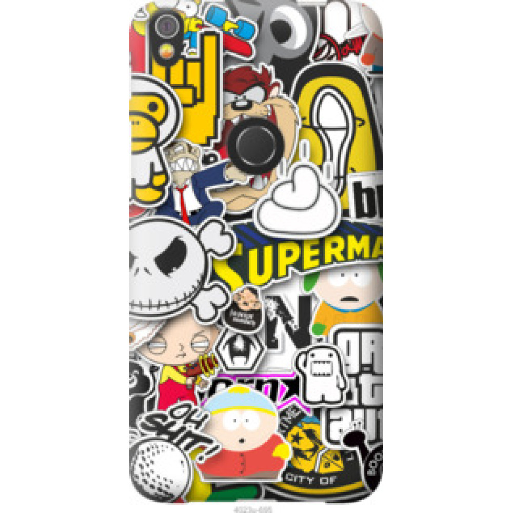 Чехол на Alcatel Shine Lite Popular logos (4023u-695)