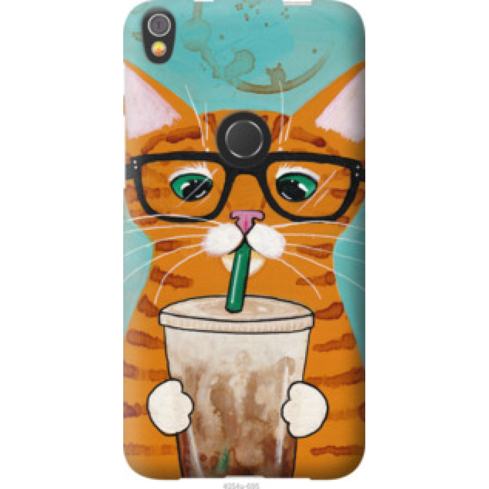 Чехол на Alcatel Shine Lite Зеленоглазый кот в очках (4054u-695)