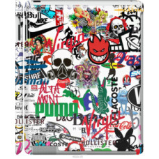Чехол на Apple iPad 2/3/4 Many different logos (4022c-25)