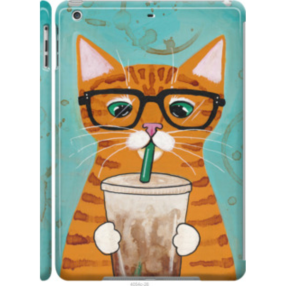 Чехол на Apple iPad 5 (Air) Зеленоглазый кот в очках (4054c-26)