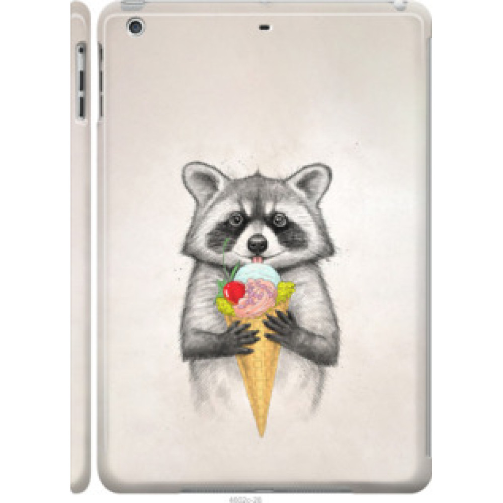 Чехол на Apple iPad 5 (Air) Енотик с мороженым (4602c-26)