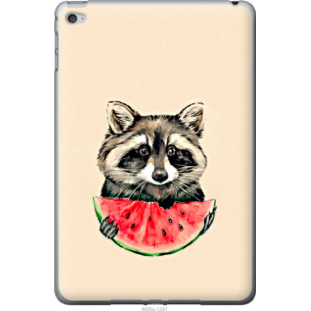 Чохол на Apple iPad mini 4 Енотик с арбузом (4605u-1247)