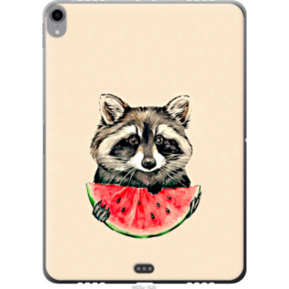 Чохол на Apple iPad Pro 11 2018 Енотик с арбузом (4605u-1626)
