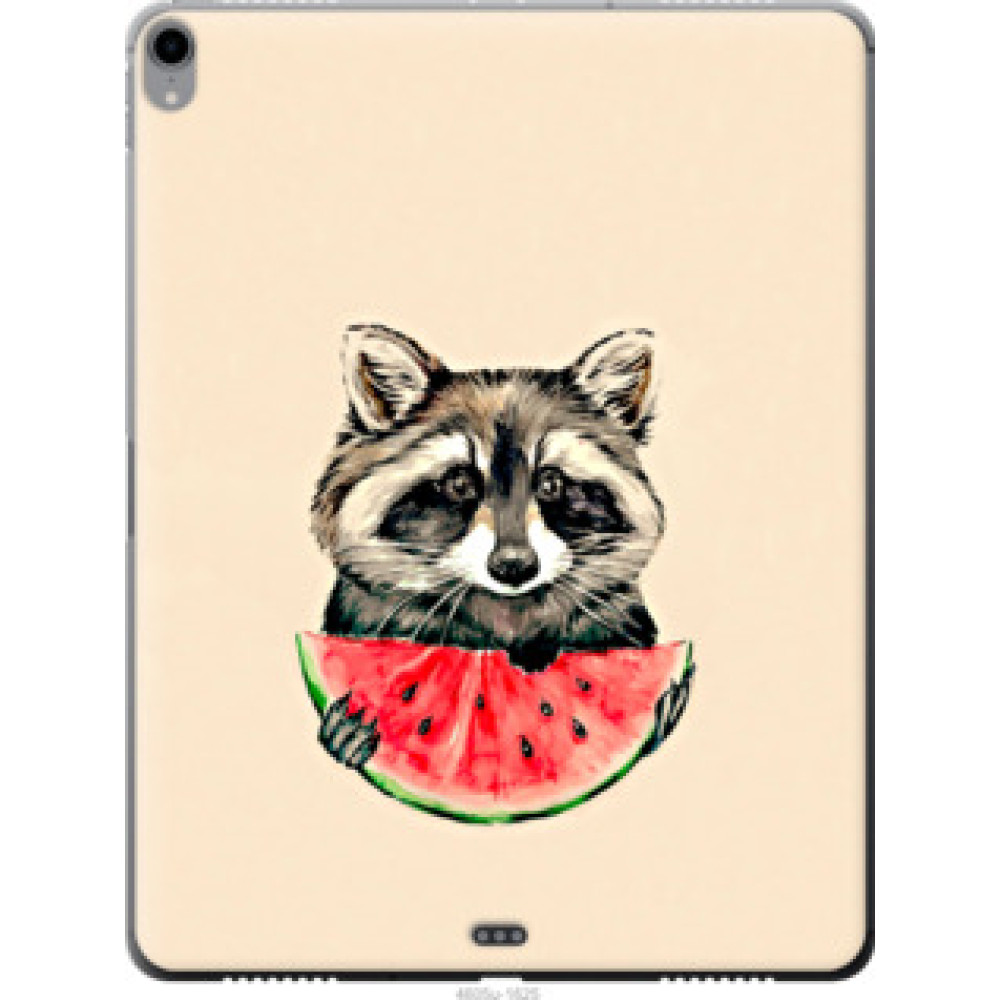 Чохол на Apple iPad Pro 12.9 (2018) Енотик с арбузом (4605u-1625)
