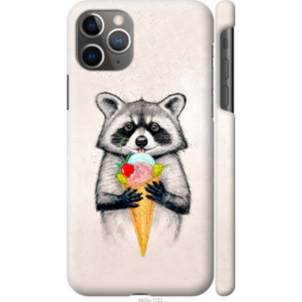 Чехол на Apple iPhone 11 Pro Max Енотик с мороженым (4602c-1723)