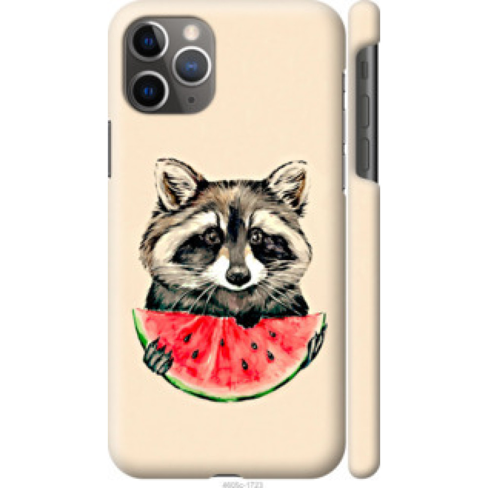 Чехол на Apple iPhone 11 Pro Max Енотик с арбузом (4605c-1723)