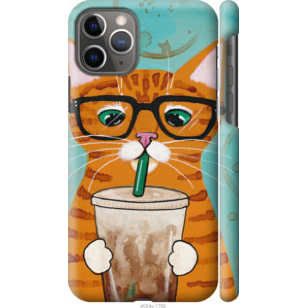 Чехол на Apple iPhone 11 Pro Зеленоглазый кот в очках (4054c-1788)