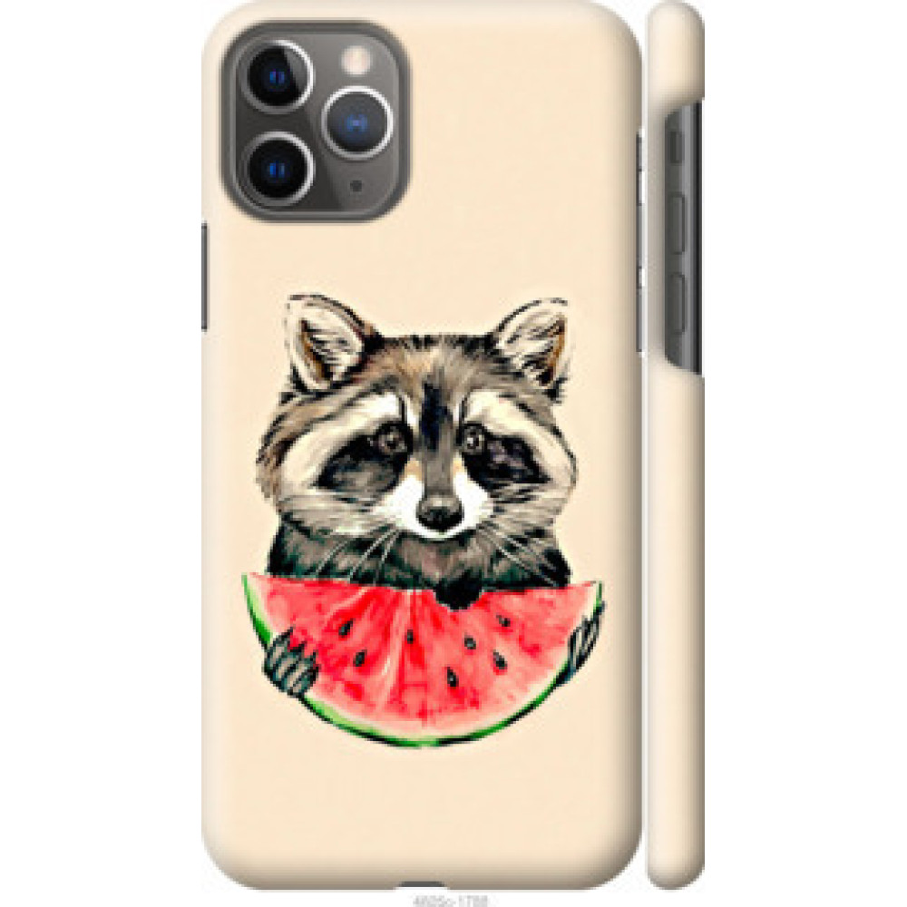 Чехол на Apple iPhone 11 Pro Енотик с арбузом (4605c-1788)