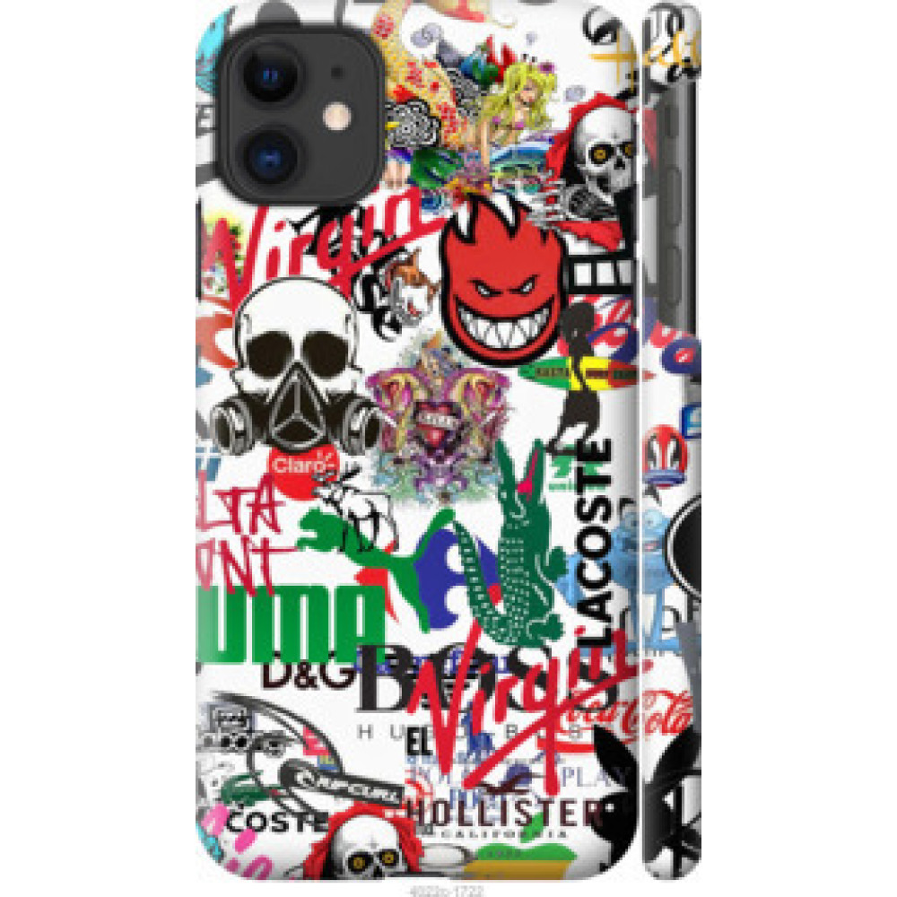 Чохол на Apple iPhone 11 Many different logos (4022c-1722)