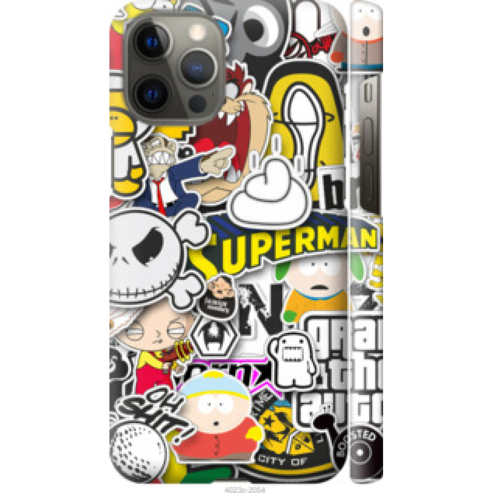 Чехол на Apple iPhone 12 Pro Max Popular logos (4023c-2054)