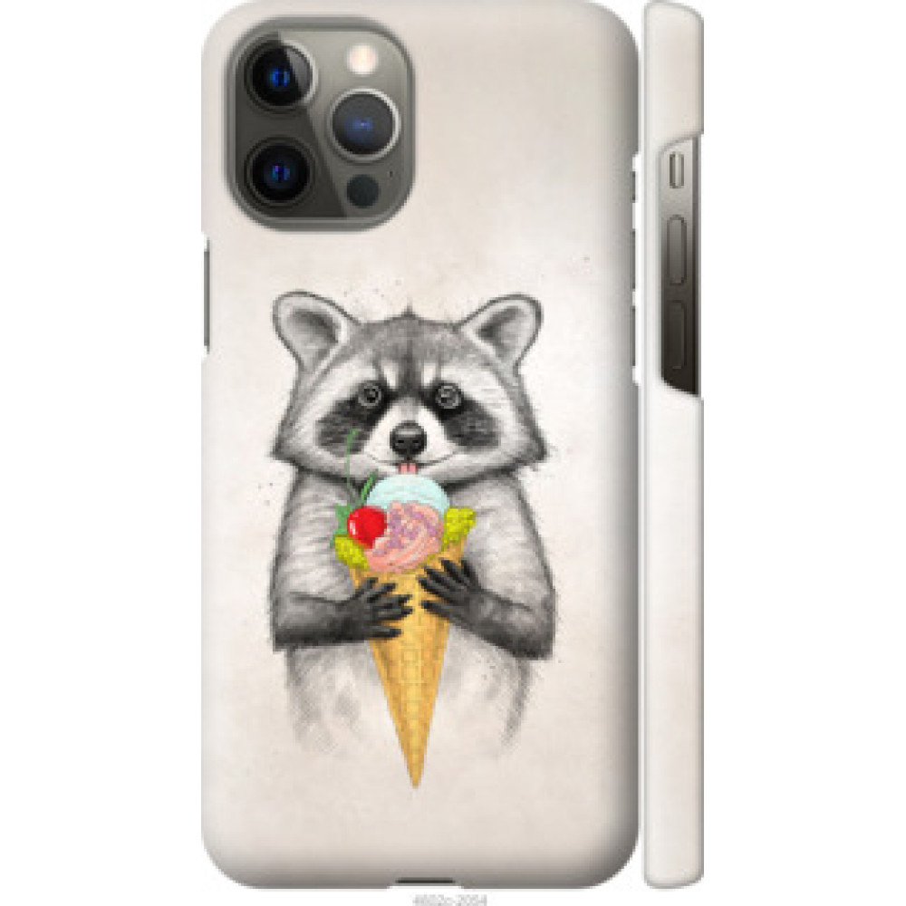 Чохол на Apple iPhone 12 Pro Max Енотик с мороженым (4602c-2054)