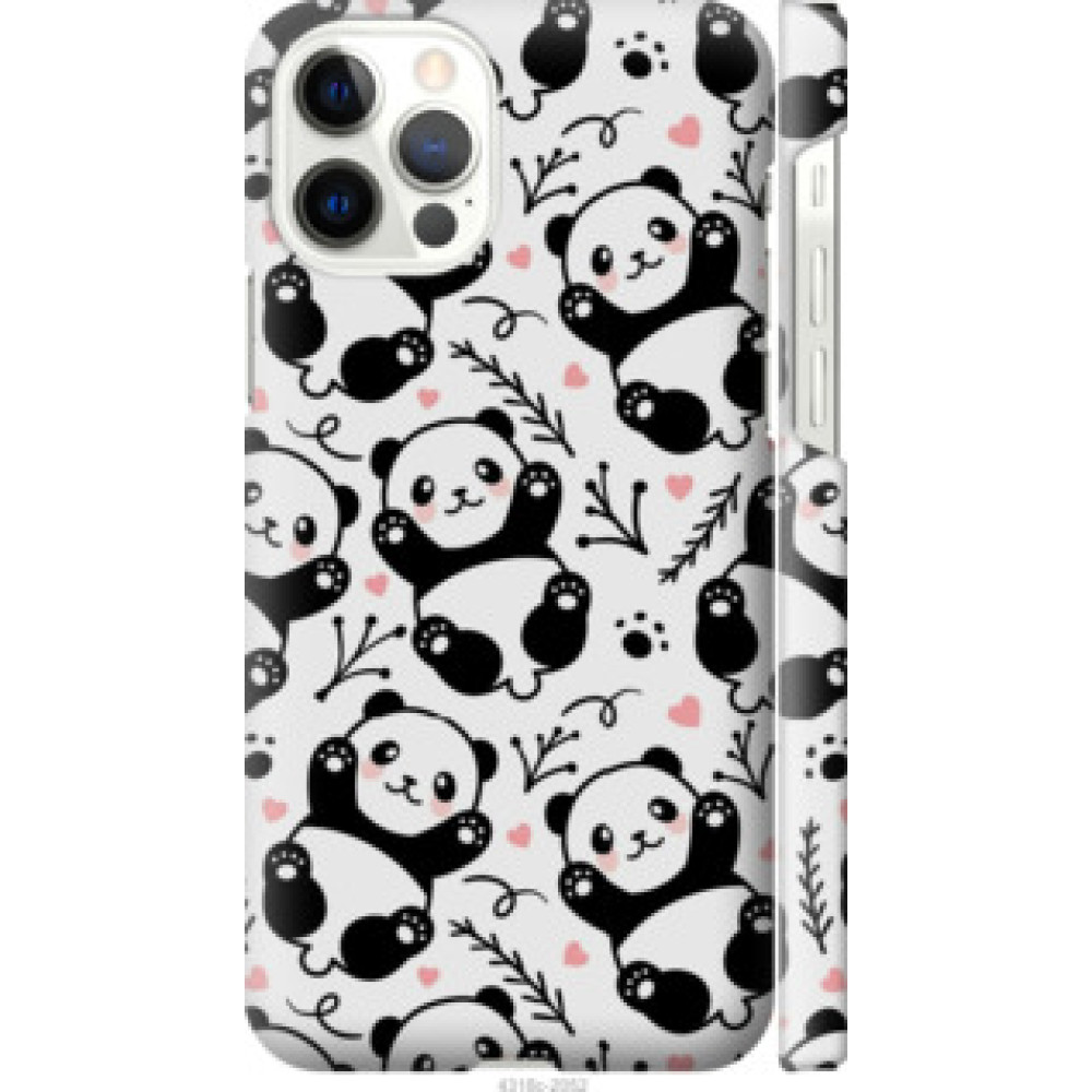 Чохол на Apple iPhone 12 Pro Панды (4318c-2052)