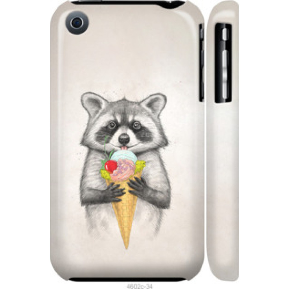 Чохол на iPhone 3Gs Енотик с мороженым (4602c-34)