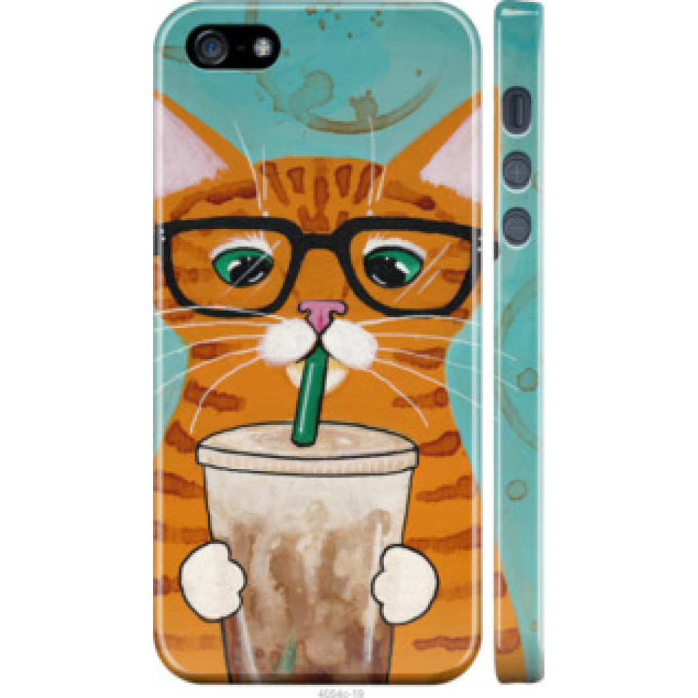 Чехол на iPhone SE Зеленоглазый кот в очках (4054c-214)