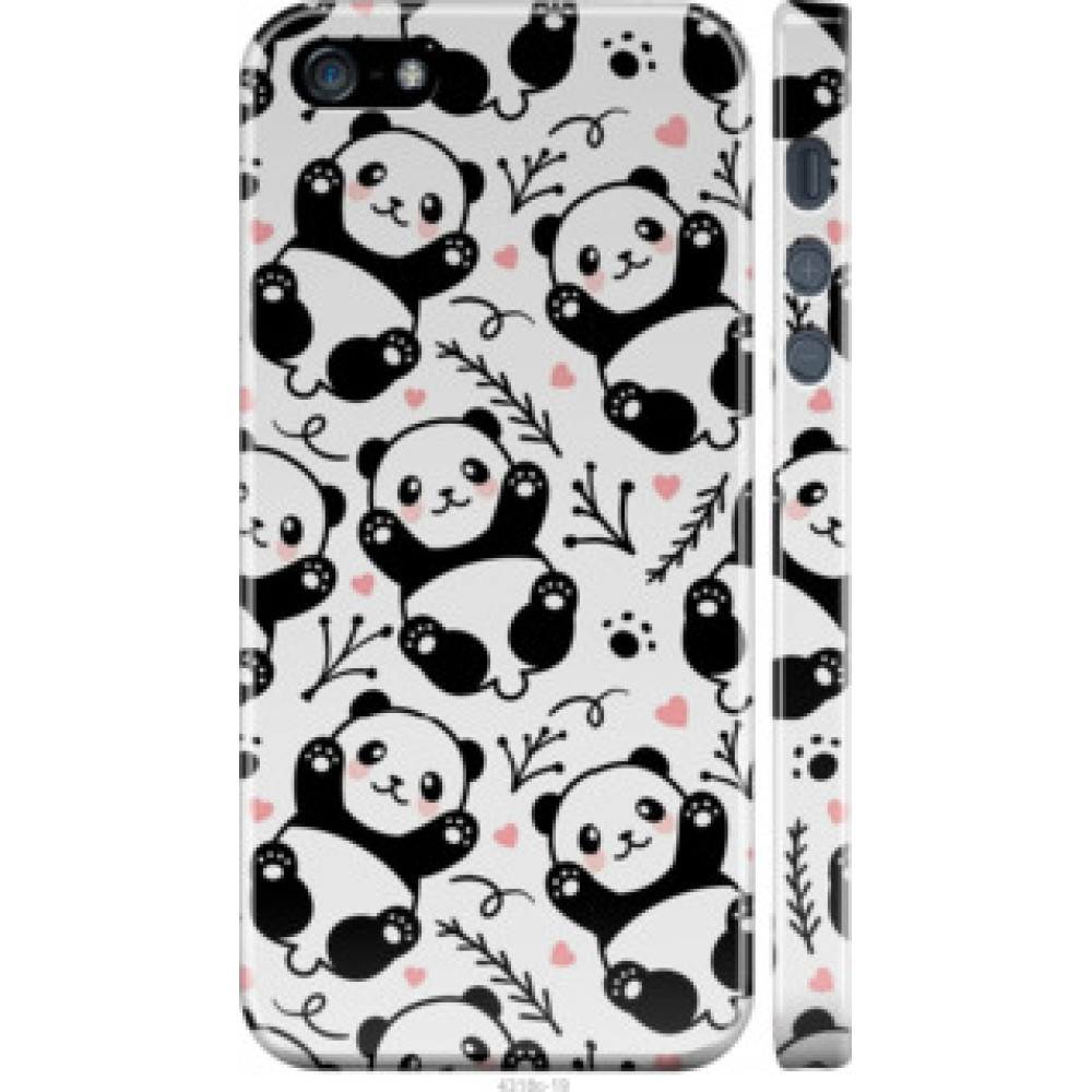 Чехол на iPhone SE Панды (4318c-214)