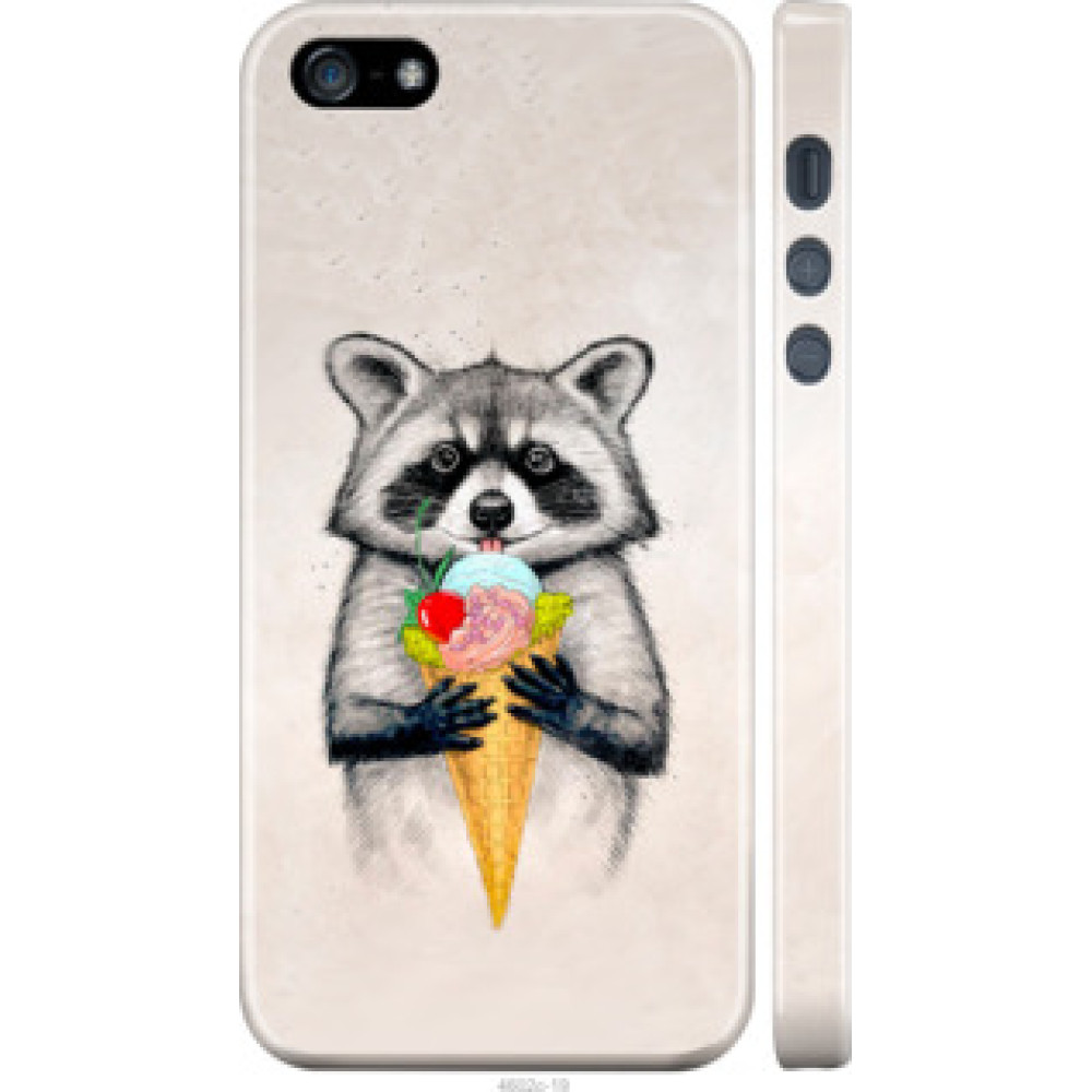 Чохол на Apple iPhone 5 Енотик с мороженым (4602c-18)