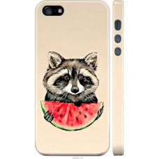 Чехол на iPhone 5s Енотик с арбузом (4605c-21)