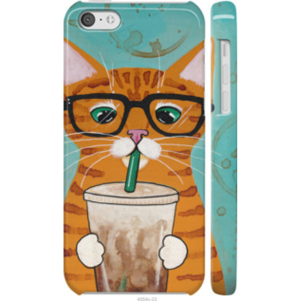 Чохол на iPhone 5c Зеленоглазый кот в очках (4054c-23)
