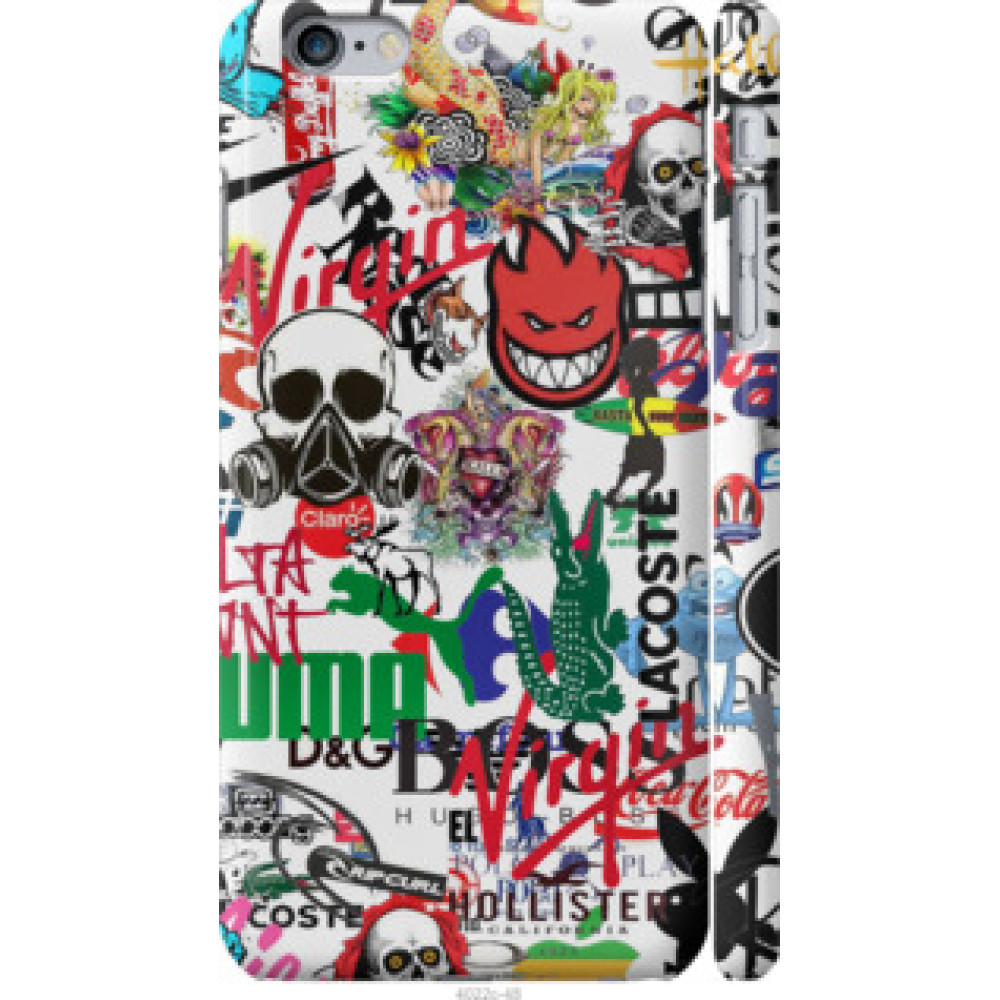 Чехол на Apple iPhone 6 Plus Many different logos (4022c-48)