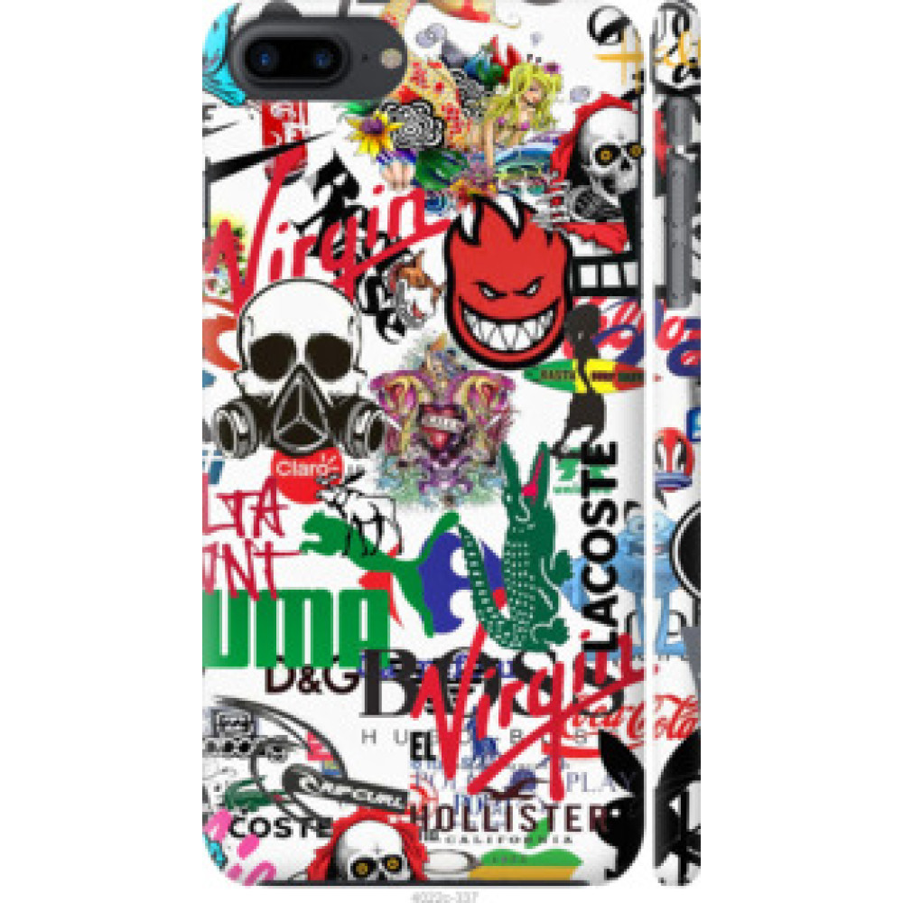 Чохол на iPhone 8 Plus Many different logos (4022c-1032)