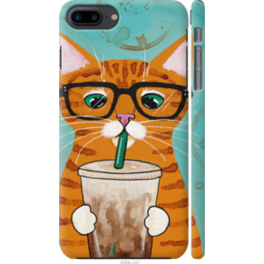 Чехол на Apple iPhone 7 Plus Зеленоглазый кот в очках (4054c-337)