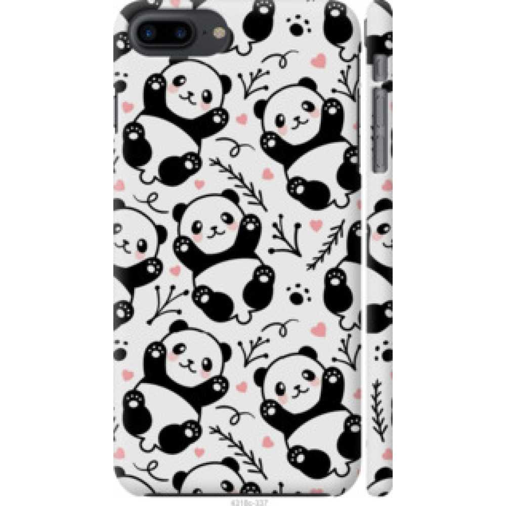 Чехол на iPhone 8 Plus Панды (4318c-1032)