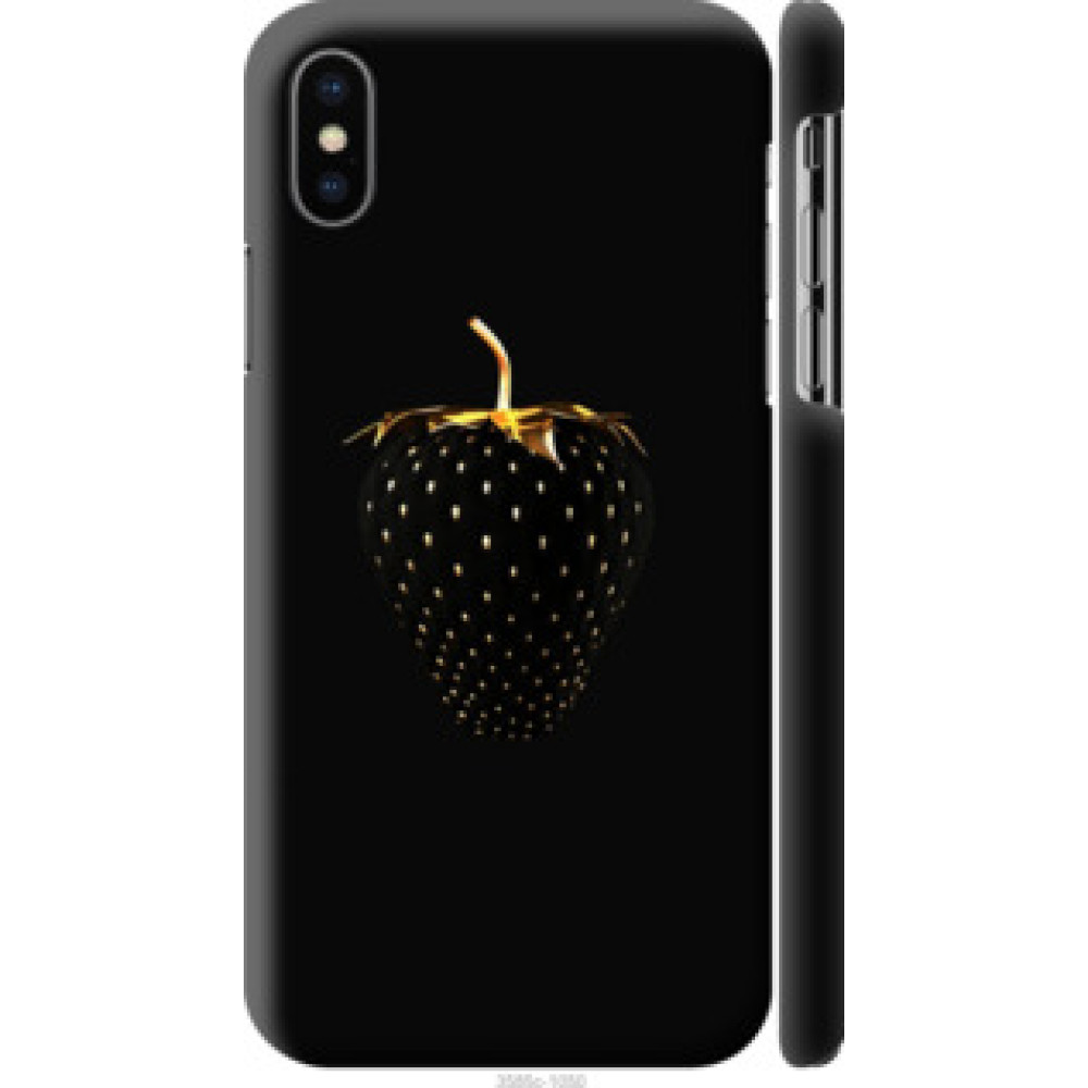 Чехол на Apple iPhone XS Черная клубника (3585c-1583)