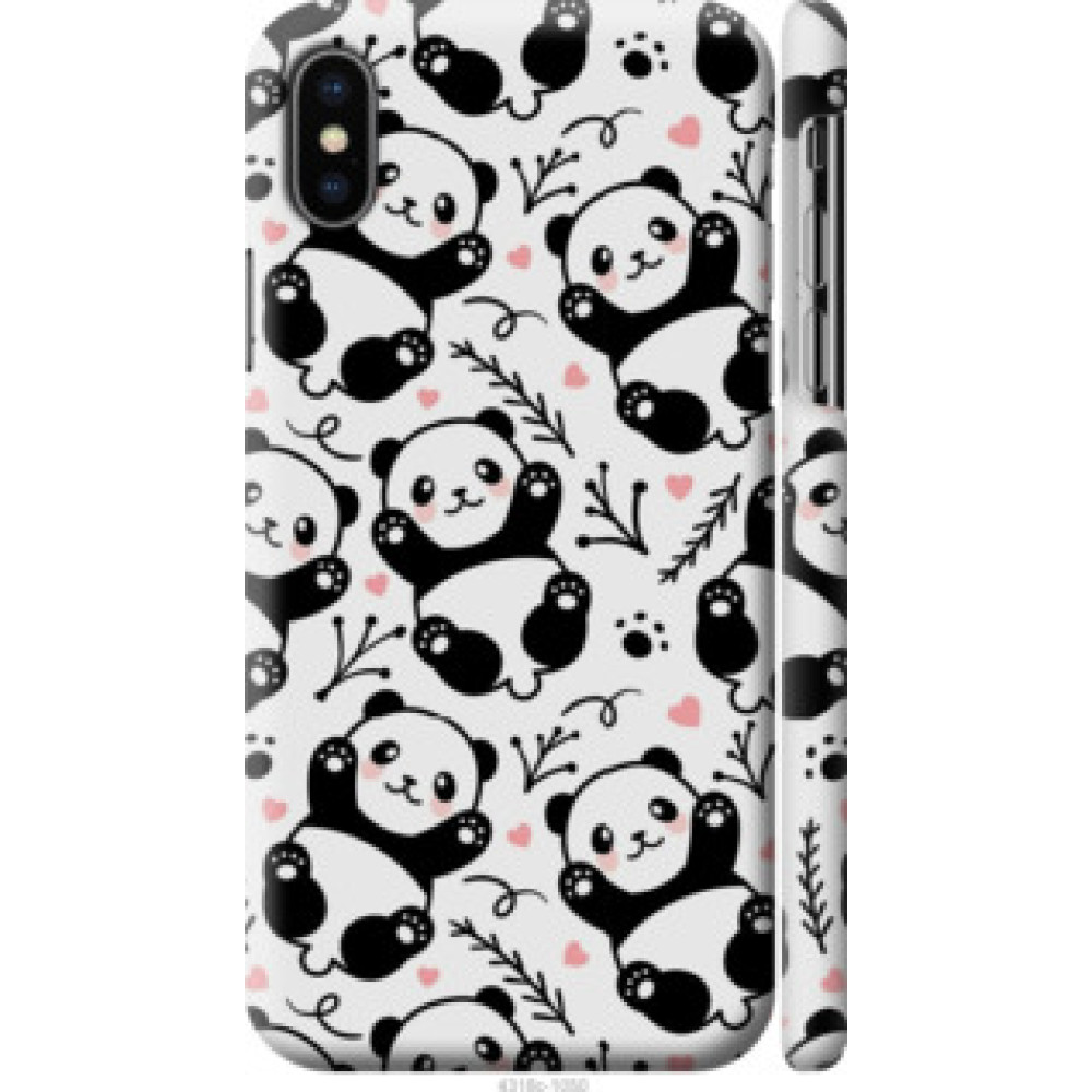 Чехол на Apple iPhone XS Панды (4318c-1583)