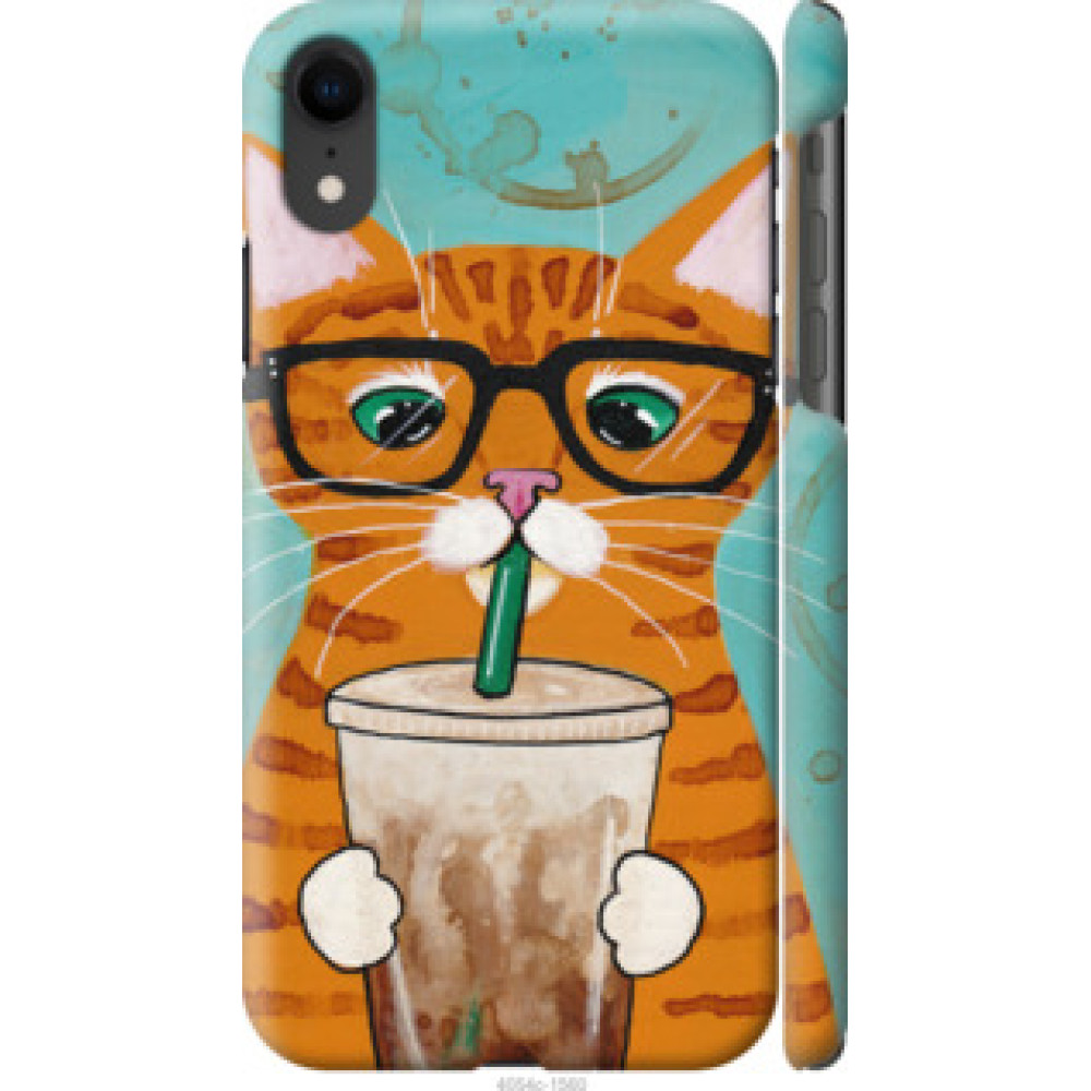 Чохол на Apple iPhone XR Зеленоглазый кот в очках (4054c-1560)