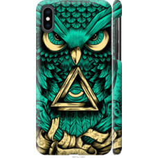 Чехол на Apple iPhone XS Max Сова Арт-тату (3971c-1557)