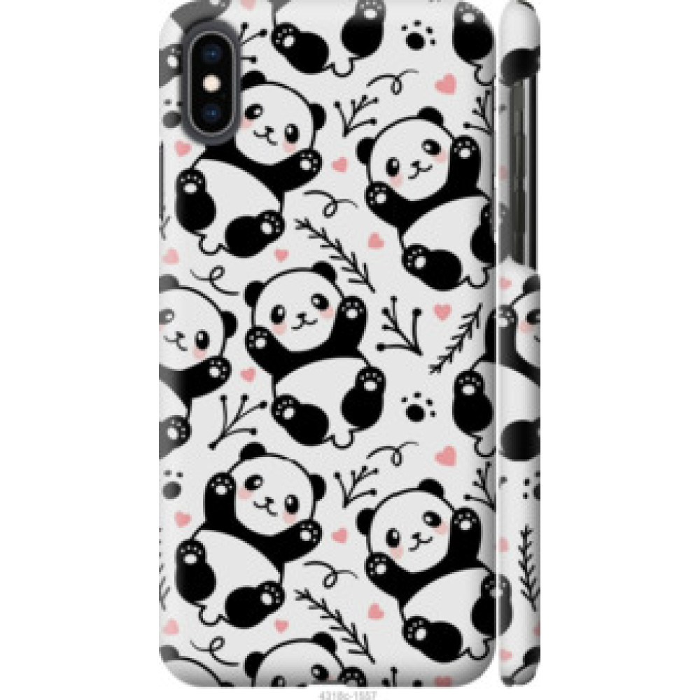 Чехол на Apple iPhone XS Max Панды (4318c-1557)