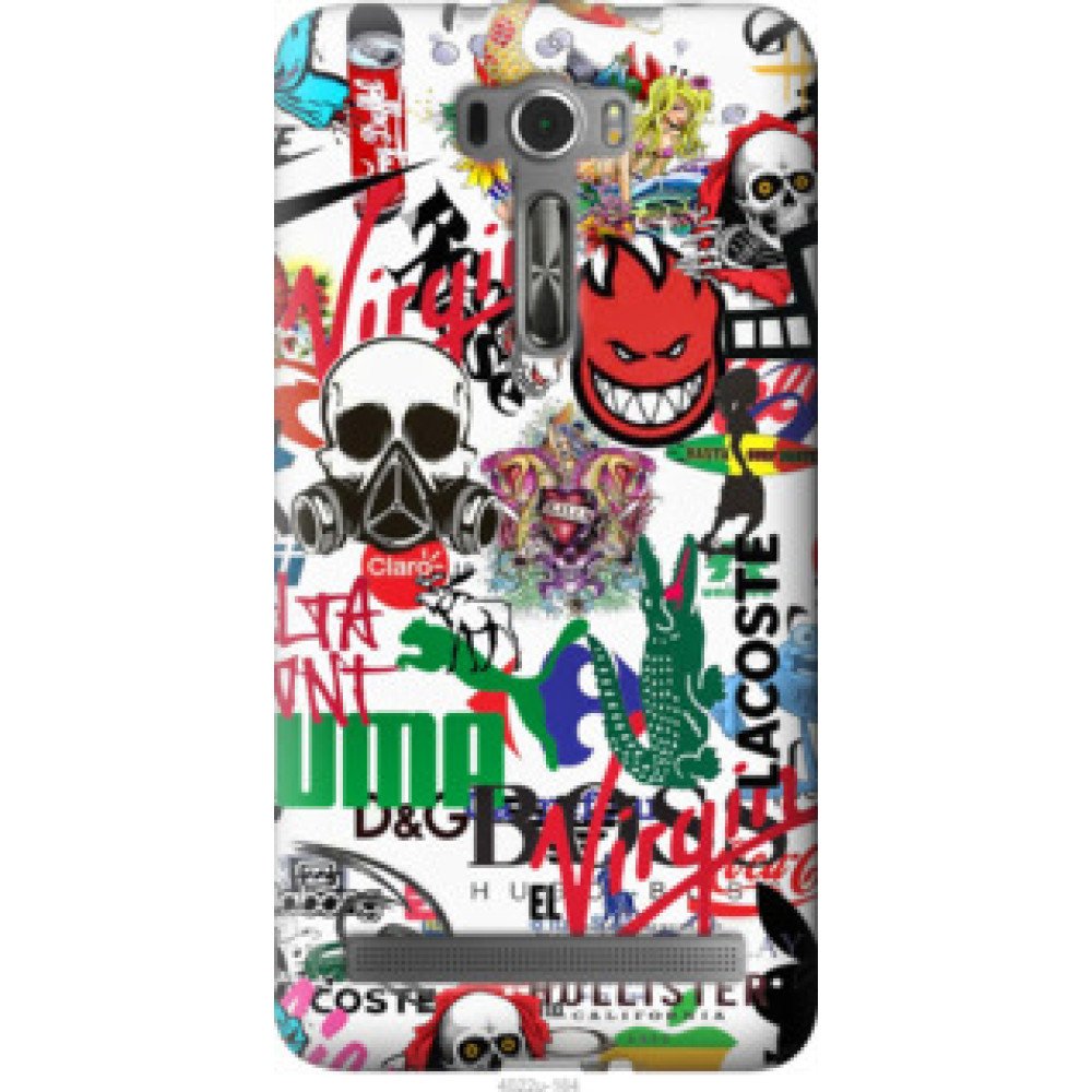 Чехол на Asus ZenFone 2 Laser ZE601KL Many different logos (4022u-164)