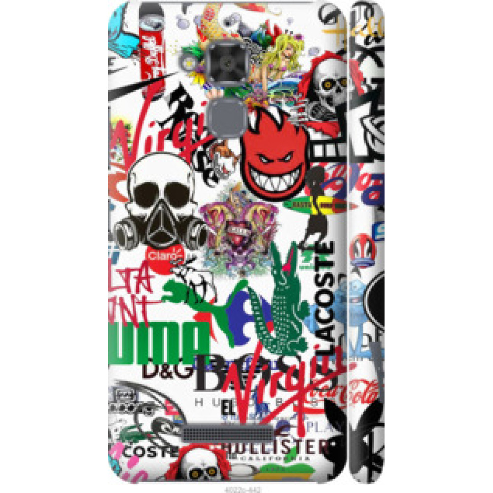 Чехол на Asus Zenfone 3 Max ZC520TL Many different logos (4022c-442)